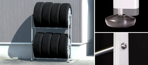 日本製 タイヤラックアジャスター付き 【軽 CAR から普通車用】